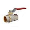 Кран шаровой DADO латунь никель R910 Ду 15 Ру42 ВР полнопроходной рычаг красный Giacomini R910X023, миниатюра — 8