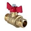 Кран шаровой латунь 11Б27фт1М Ду 15 Ру40 НР бабочка красная VALFEX VF.219.LB1.012.N/P59, миниатюра — 1