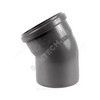 Отвод НПВХ серый Дн 50х45гр б/нап в/к Хемкор 2391027 — 10
