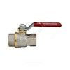 Кран шаровой DADO латунь никель R910 Ду 15 Ру42 ВР полнопроходной рычаг красный Giacomini R910X023 — 4