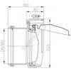 Клапан обратный канализационный коричневый Дн 110 б/нап с заслонкой из нерж стали, монтажным лючком HL 710