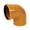 Отвод PP-B коричневый Дн 110х87гр б/нап в/к RTP (РосТурПласт) 36653, миниатюра — 0