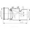 Клапан обратный канализационный коричневый Дн 200 б/нап с заслонкой из нерж стали, монтажным лючком HL 720, миниатюра — 1