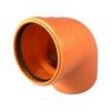 Отвод НПВХ коричневый Дн 110х45гр б/нап в/к Агригазполимер, миниатюра — 2