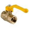 Кран шаровой латунь газ Стандарт 220 аналог 11б27п1 Ду 20 Ру16 ВР полнопроходной рычаг ГАЛЛОП 116024, миниатюра — 11