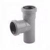 Тройник PP-H серый Дн 50х50х87гр б/нап в/к Политэк 205087