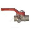 Кран шаровой латунь со спускником Ду 15 Ру40 ВР 1/2" рычаг красный полнопроходной со спускником РОС — 3