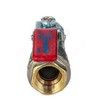 Кран-фильтр шаровой латунь никель 1014 Euro Ду 20 Ру30 ВР полнопроходной рычаг красный Aquasfera 1014-02 .