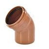 Отвод НПВХ коричневый Дн 160х45гр б/нап в/к Агригазполимер