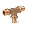 Тройник для PE-X труб аксиальный бронза Дн 20х1/2"х20 НР RX+ Рехау 14564013001