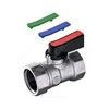 Кран шаровой латунь хром мини R690 Ду 15 Ру16 ВР флажок красный/синий/зеленый с набором цветных вставок Giacomini R690X003, миниатюра — 2