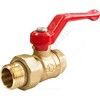 Кран шаровой латунь 11Б27фт1М OPTIMA Ду 20 Ру25 ВР/"американка" полнопроходной рычаг красный VALFEX VF.225.L0R1.034, миниатюра — 0