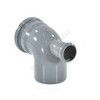 Отвод PP-H с выходом фронтально-тыльный серый Дн 110х50х87гр б/нап в/к RTP (РосТурПласт) 36650 — 2