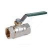 Кран шаровой латунь хром R250W Ду 10 Ру42 ВР рычаг зеленый Giacomini R250WX022