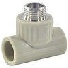 Тройник PP-R комбинированный серый Дн 25х3/4" НР VALFEX 10128025Г