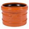 Муфта НПВХ насадная коричневая Дн 200 б/нап в/к п/клей KGAM Ostendorf 223810, миниатюра — 0