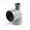 Отвод PP-H с выходом фронтально-вверх серый Дн 110х50х87гр б/нап в/к VALFEX 23125150 — 7