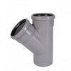 Тройник PP-H серая HT HTEA Дн 125х125х45гр б/нап в/к Ostendorf 116200, миниатюра — 6