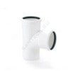 Тройник PP-H бесшумный белый Дн 110х110х87гр б/нап в/к max flow Rehau 11230051001, миниатюра — 0