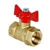 Кран шаровой латунь 11Б27фт1М Ду 25 Ру40 ВР бабочка красная VALFEX VF.217.LB1.100.N/P59 — 2