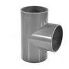 Тройник ПВХ Дн 50х90гр Ру16 серый напорный под клеевое соединение Aquaviva TEE0500 — 1
