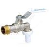 Кран шаровой водоразборный латунь никелированная со штуцером 1119 Standard Ду 20 Ру16 НР/штуц G3/4" рычаг Aquasfera 1119-02 — 2