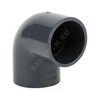Отвод ПВХ Дн 225х90гр Ру10 серый напорный под клеевое соединение Aquaviva ELW22590, миниатюра — 0