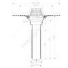 Воронка кровельная HL69H с вертикальным выпуском PP Дн 110 с листвоуловителем,гидроизоляционным полимербитумным полотном 500мм HL HL69H/1