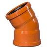 Отвод НПВХ двухраструбный коричневый Дн 110х45гр б/нап в/к KGBD Ostendorf 228080, миниатюра — 1