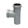 Тройник PP-H серый Дн 40х40х87гр б/нап в/к VALFEX 24040040, миниатюра — 0