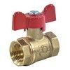 Кран шаровой латунь 11Б27фт1М OPTIMA Ду 20 Ру25 ВР полнопроходной бабочка красная VALFEX VF.217.L0B1.034, миниатюра — 0