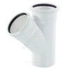 Тройник PP-H переходной бесшумный белый RAUPIANO PLUS Дн 110х50х45гр б/нап в/к Rehau 11213041001 — 3