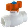 Кран шаровой PP-R белый Дн 32 внутренняя пайка бабочка MINI VALFEX А9017-М, миниатюра — 0