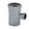Тройник PP-H переходной серый Дн 110х50х87гр б/нап в/к VALFEX 24110050, миниатюра — 2