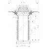 Воронка кровельная HL69 с вертикальным выпуском PP Дн 160 с листвоуловителем, обжимным фланцем HL HL69/5