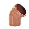 Отвод НПВХ коричневый Дн 160х45гр б/нап в/к KGB Ostendorf 222220, миниатюра — 2