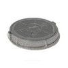 Люк полимер (средний) серый/черный круглый 760х630 h=110мм 125кН Сантехкомплект — 1