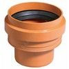Переход НПВХ коричневый Дн 125 б/нап на гладкий конец керамической трубы KGUS Ostendorf 221830, миниатюра — 0