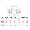 Клапан обратный латунь поворотный 3003 Ду 15 Ру40 Тмакс=100 оС ВР 1/2" заслонка латунь Aquasfera 3003-01, миниатюра — 7