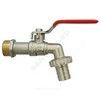 Кран шаровой водоразборный латунь со штуцером BVR-CR Ду 25 Ру10 НР/штуц G1" рычаг Ридан 065B8302RG — 1