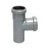 Тройник PP-H серый Дн 110х110х87гр б/нап в/к VALFEX 24110110, миниатюра — 5