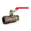 Кран шаровой латунь Ду 15х1/2" Ру50 ВР/обжим рычаг красный STAHLMANN SVLF1501/2NEF, миниатюра — 1
