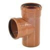 Тройник НПВХ коричневый Дн 110х110х87гр б/нап в/к Aquaviva AQVD104110