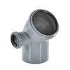 Отвод PP-H с выходом левый серый Дн 110х50х87гр б/нап в/к RTP (РосТурПласт) 36683, миниатюра — 0