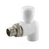 Кран шаровой PP-R белый Дн 20х1/2" НР угловой для радиатора RTP (РосТурПласт) 27807 — 2
