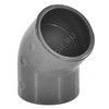 Отвод ПВХ Дн 90х45гр Ру16 серый напорный под клеевое соединение Aquaviva ELW09045, миниатюра — 0