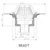 Воронка кровельная HL62 с вертикальным выпуском PP Дн 75 с листвоуловителем, теплоизоляцией, обжимным фланцем HL HL62/7 — 3