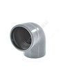 Отвод PP-H серый Дн 40х87гр б/нап в/к VALFEX 20101040, миниатюра — 2