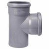 Тройник PP-H серый Дн 110х110х87гр б/нап в/к Политэк 201187 — 1