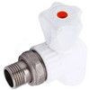 Кран шаровой PP-R белый Дн 25х1/2" НР угловой для радиатора VALFEX 10148125, миниатюра — 2